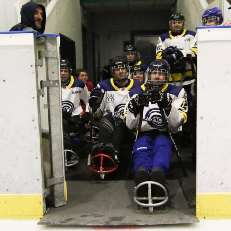 Foto verslag Nijmegen Para Ijshockey tegen Phantoms uit Antwerpen.            © IJshockeyfoto.nl