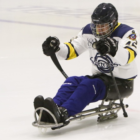 Foto verslag Nijmegen Para Ijshockey tegen Phantoms uit Antwerpen.            © IJshockeyfoto.nl