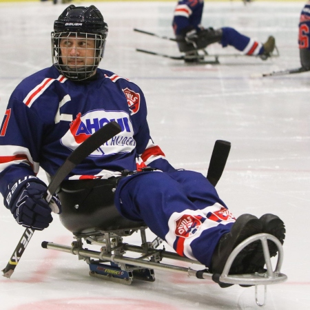 Foto verslag Nijmegen Para Ijshockey tegen Phantoms uit Antwerpen.            © IJshockeyfoto.nl