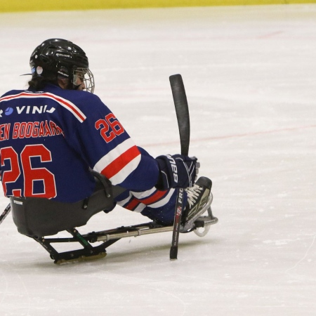 Foto verslag Nijmegen Para Ijshockey tegen Phantoms uit Antwerpen.            © IJshockeyfoto.nl