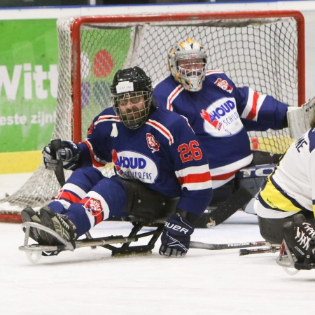 Foto verslag Nijmegen Para Ijshockey tegen Phantoms uit Antwerpen.            © IJshockeyfoto.nl