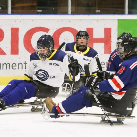 Foto verslag Nijmegen Para Ijshockey tegen Phantoms uit Antwerpen.            © IJshockeyfoto.nl