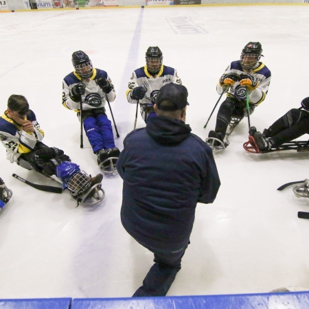 Foto verslag Nijmegen Para Ijshockey tegen Phantoms uit Antwerpen.            © IJshockeyfoto.nl