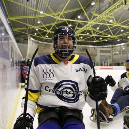 Foto verslag Nijmegen Para Ijshockey tegen Phantoms uit Antwerpen.            © IJshockeyfoto.nl