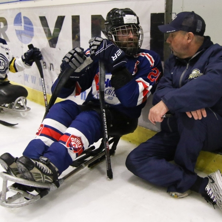 Foto verslag Nijmegen Para Ijshockey tegen Phantoms uit Antwerpen.            © IJshockeyfoto.nl