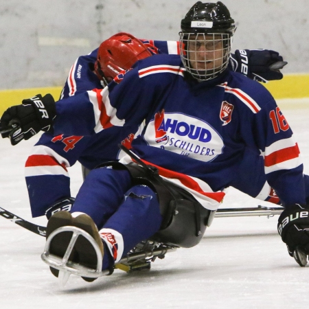 Foto verslag Nijmegen Para Ijshockey tegen Phantoms uit Antwerpen.            © IJshockeyfoto.nl