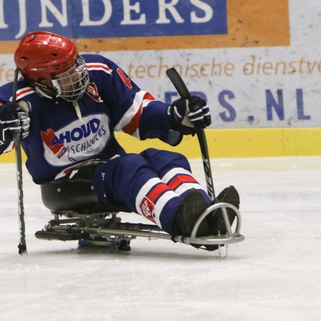 Foto verslag Nijmegen Para Ijshockey tegen Phantoms uit Antwerpen.            © IJshockeyfoto.nl