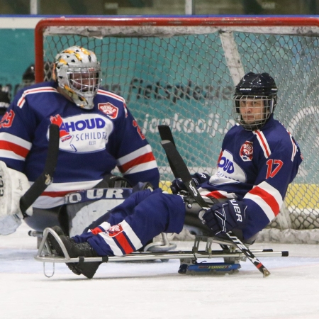 Foto verslag Nijmegen Para Ijshockey tegen Phantoms uit Antwerpen.            © IJshockeyfoto.nl