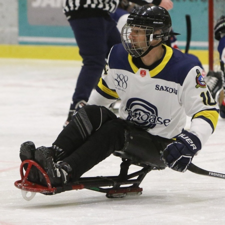 Foto verslag Nijmegen Para Ijshockey tegen Phantoms uit Antwerpen.            © IJshockeyfoto.nl