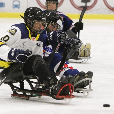 Foto verslag Nijmegen Para Ijshockey tegen Phantoms uit Antwerpen.            © IJshockeyfoto.nl