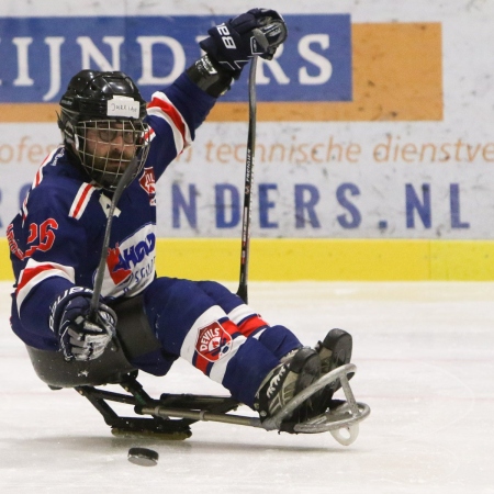 Foto verslag Nijmegen Para Ijshockey tegen Phantoms uit Antwerpen.            © IJshockeyfoto.nl