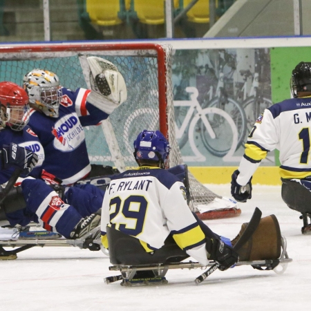 Foto verslag Nijmegen Para Ijshockey tegen Phantoms uit Antwerpen.            © IJshockeyfoto.nl