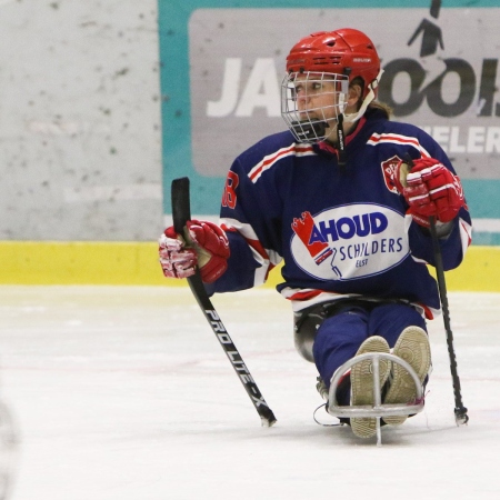 Foto verslag Nijmegen Para Ijshockey tegen Phantoms uit Antwerpen.            © IJshockeyfoto.nl