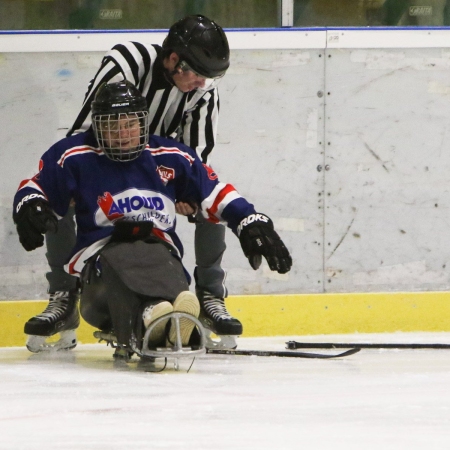 Foto verslag Nijmegen Para Ijshockey tegen Phantoms uit Antwerpen.            © IJshockeyfoto.nl