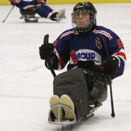 Foto verslag Nijmegen Para Ijshockey tegen Phantoms uit Antwerpen.            © IJshockeyfoto.nl