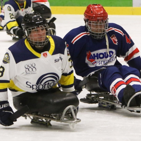 Foto verslag Nijmegen Para Ijshockey tegen Phantoms uit Antwerpen.            © IJshockeyfoto.nl