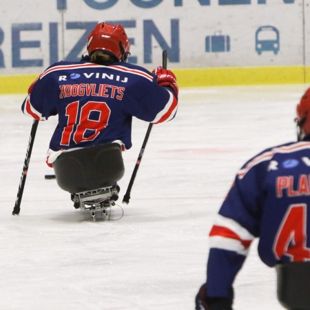 Foto verslag Nijmegen Para Ijshockey tegen Phantoms uit Antwerpen.            © IJshockeyfoto.nl