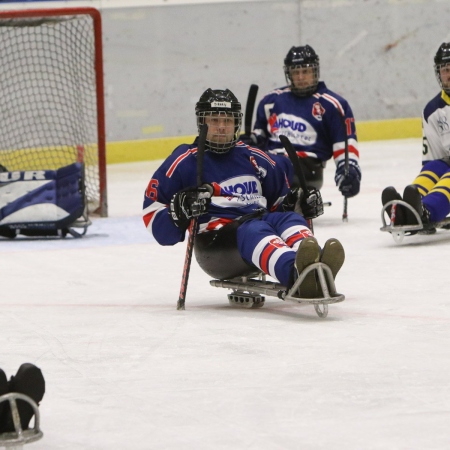 Foto verslag Nijmegen Para Ijshockey tegen Phantoms uit Antwerpen.            © IJshockeyfoto.nl