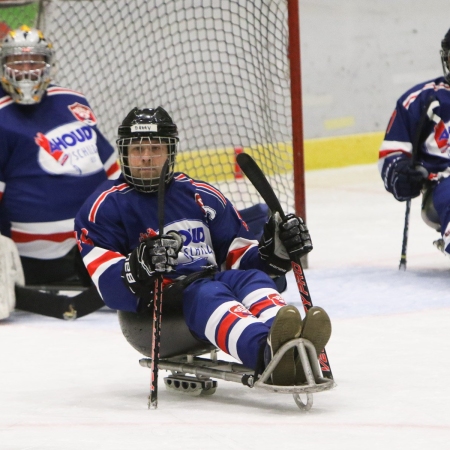 Foto verslag Nijmegen Para Ijshockey tegen Phantoms uit Antwerpen.            © IJshockeyfoto.nl