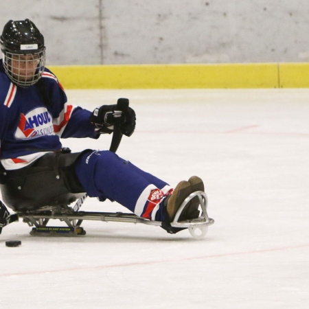 Foto verslag Nijmegen Para Ijshockey tegen Phantoms uit Antwerpen.            © IJshockeyfoto.nl