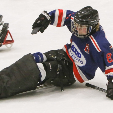 Foto verslag Nijmegen Para Ijshockey tegen Phantoms uit Antwerpen.            © IJshockeyfoto.nl