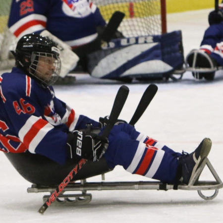 Foto verslag Nijmegen Para Ijshockey tegen Phantoms uit Antwerpen.            © IJshockeyfoto.nl