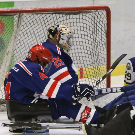 Foto verslag Nijmegen Para Ijshockey tegen Phantoms uit Antwerpen.            © IJshockeyfoto.nl