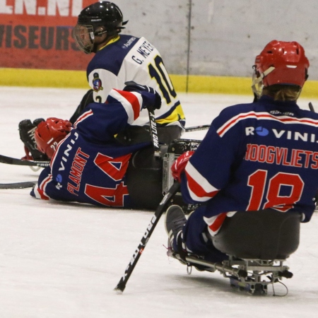 Foto verslag Nijmegen Para Ijshockey tegen Phantoms uit Antwerpen.            © IJshockeyfoto.nl