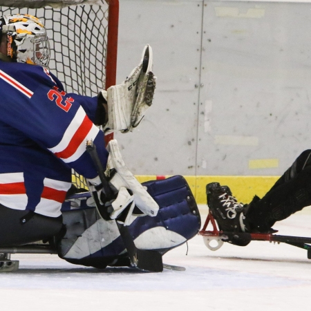 Foto verslag Nijmegen Para Ijshockey tegen Phantoms uit Antwerpen.            © IJshockeyfoto.nl