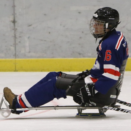 Foto verslag Nijmegen Para Ijshockey tegen Phantoms uit Antwerpen.            © IJshockeyfoto.nl