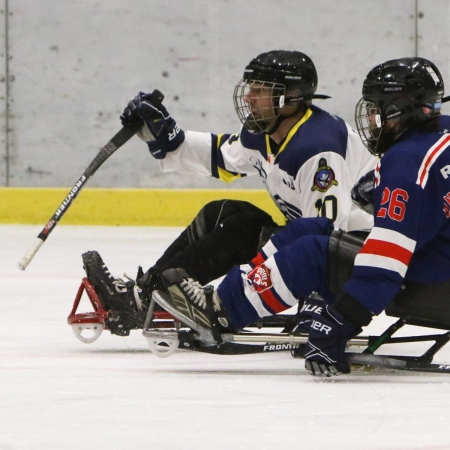 Foto verslag Nijmegen Para Ijshockey tegen Phantoms uit Antwerpen.            © IJshockeyfoto.nl