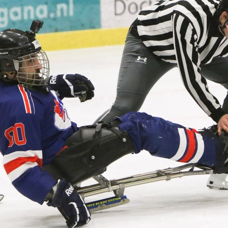 Foto verslag Nijmegen Para Ijshockey tegen Phantoms uit Antwerpen.            © IJshockeyfoto.nl