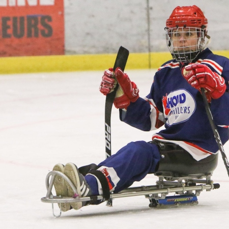 Foto verslag Nijmegen Para Ijshockey tegen Phantoms uit Antwerpen.            © IJshockeyfoto.nl